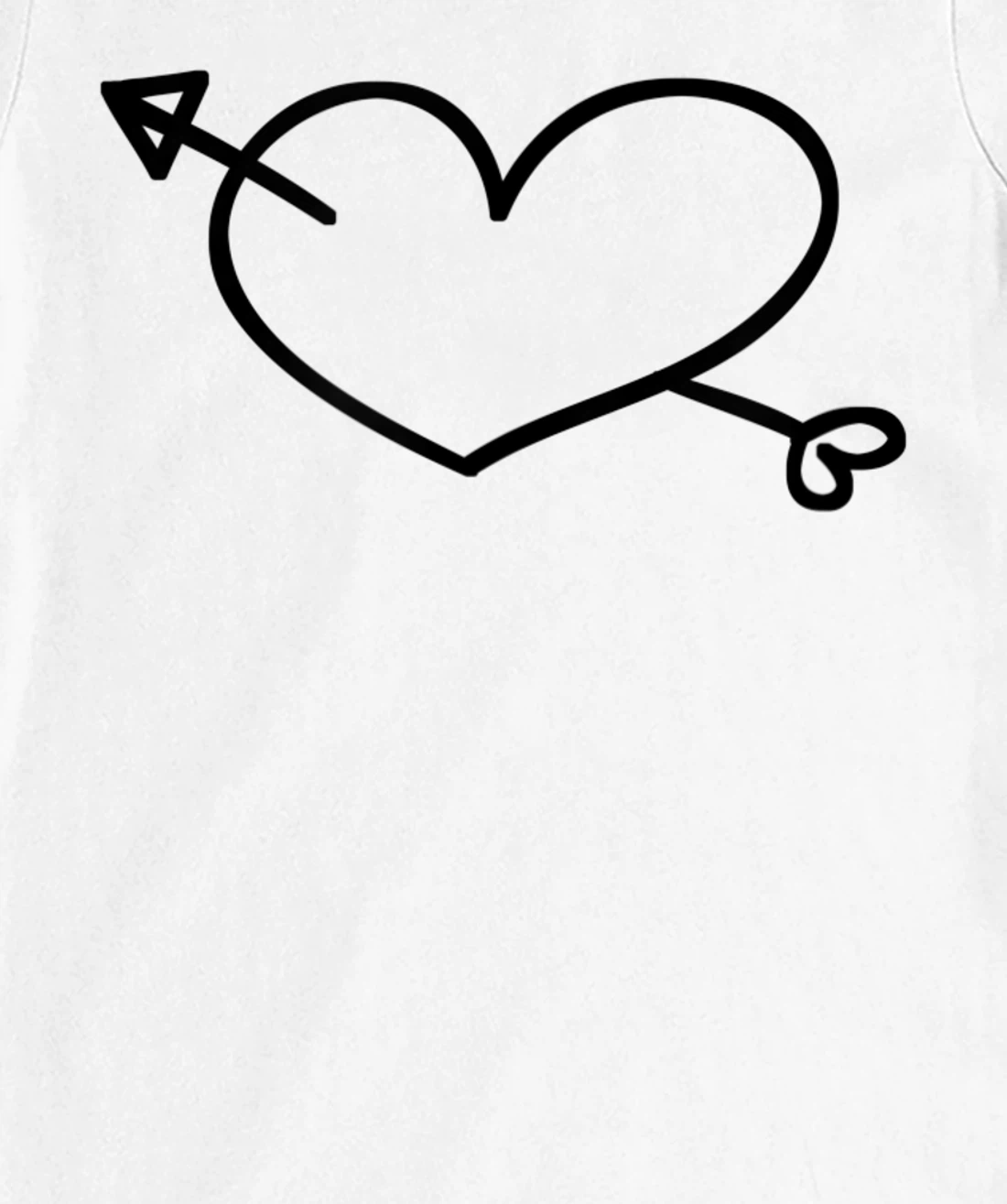 Womens Simple Heart and Arrow Valentine Sweetheart Design T-Shirt, Kid T-Shirt and Women T-Shirt
