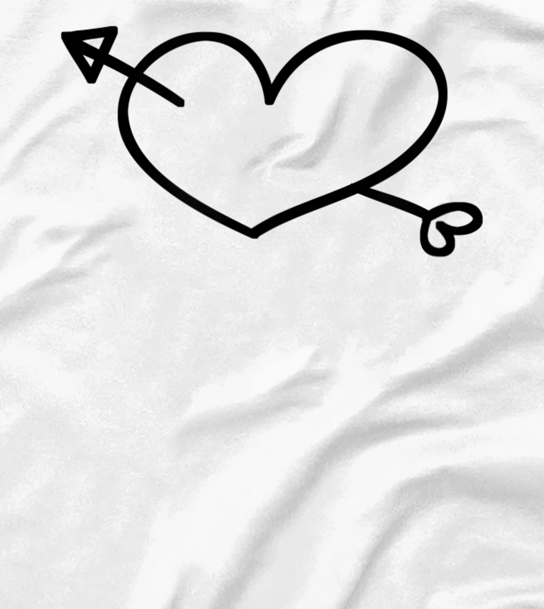 Womens Simple Heart and Arrow Valentine Sweetheart Design T-Shirt, Kid T-Shirt and Women T-Shirt
