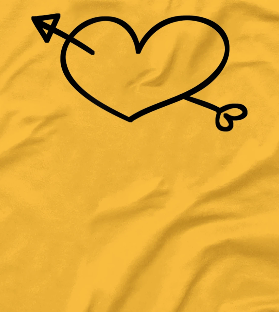 Womens Simple Heart and Arrow Valentine Sweetheart Design T-Shirt, Kid T-Shirt and Women T-Shirt