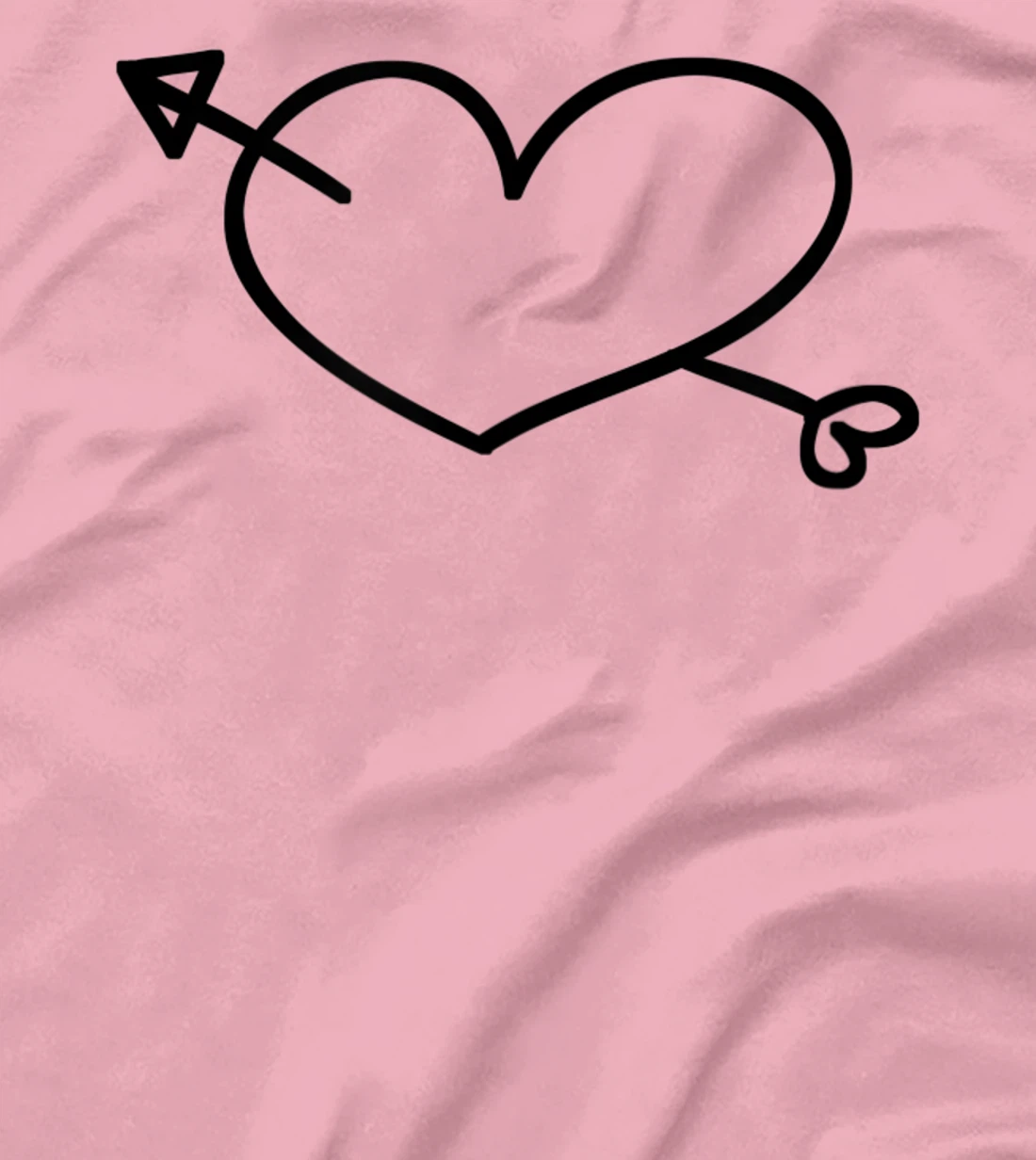 Womens Simple Heart and Arrow Valentine Sweetheart Design T-Shirt, Kid T-Shirt and Women T-Shirt