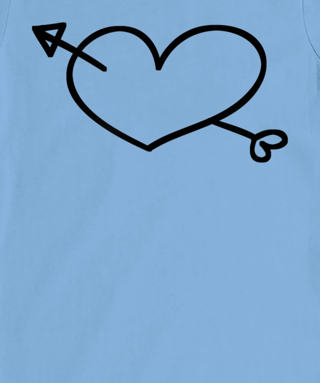 Womens Simple Heart and Arrow Valentine Sweetheart Design T-Shirt, Kid T-Shirt and Women T-Shirt
