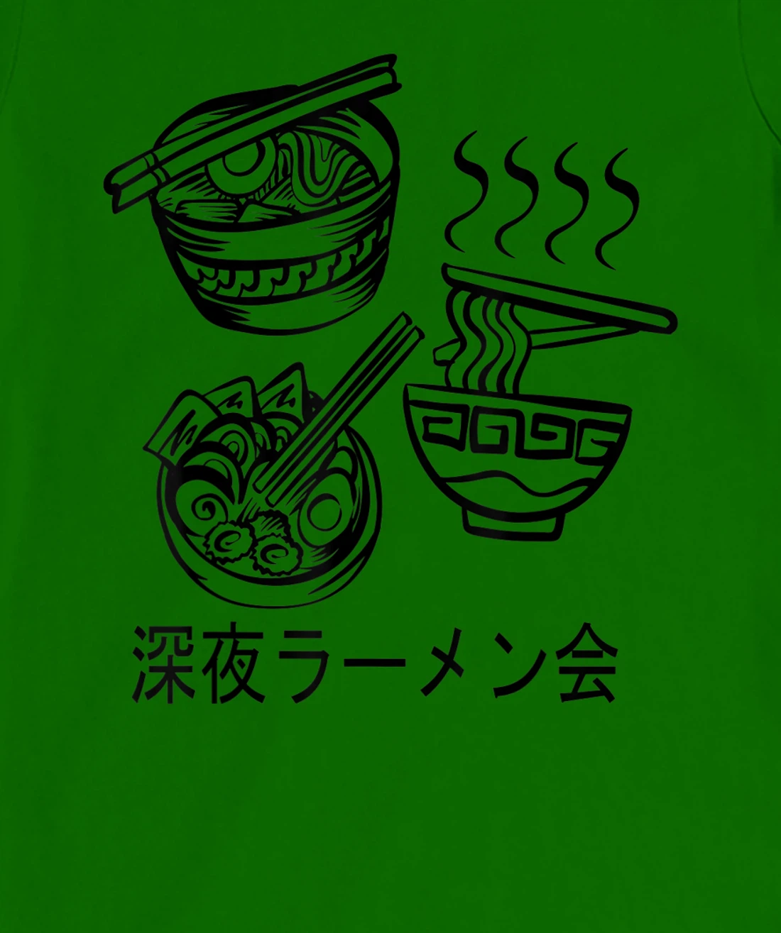 Womens Noodles Meeting At A Late Night Ramen Party 深夜ラーメン会 T-Shirt, Kid T-Shirt and Women T-Shirt