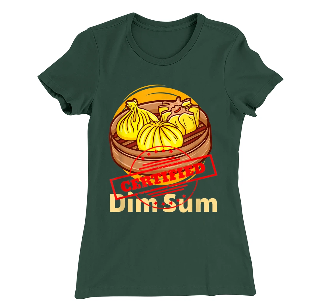 Certified Foodie Dim Sun Funny Chinese Food Lovers Costume T-Shirt, Women T-Shirt