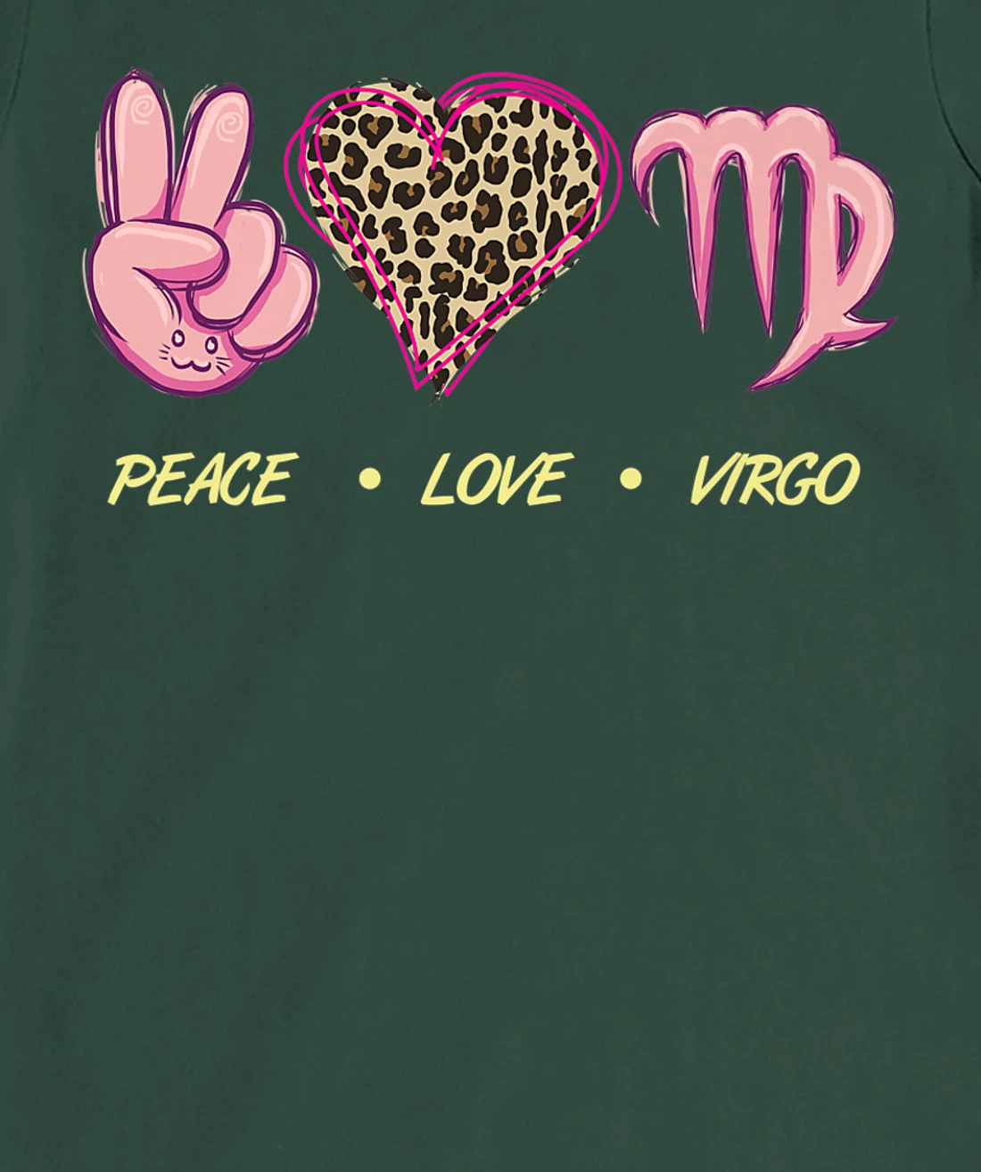 Peace Love Virgo Zodiac Sign Horoscope Women T-Shirt, Women T-Shirt
