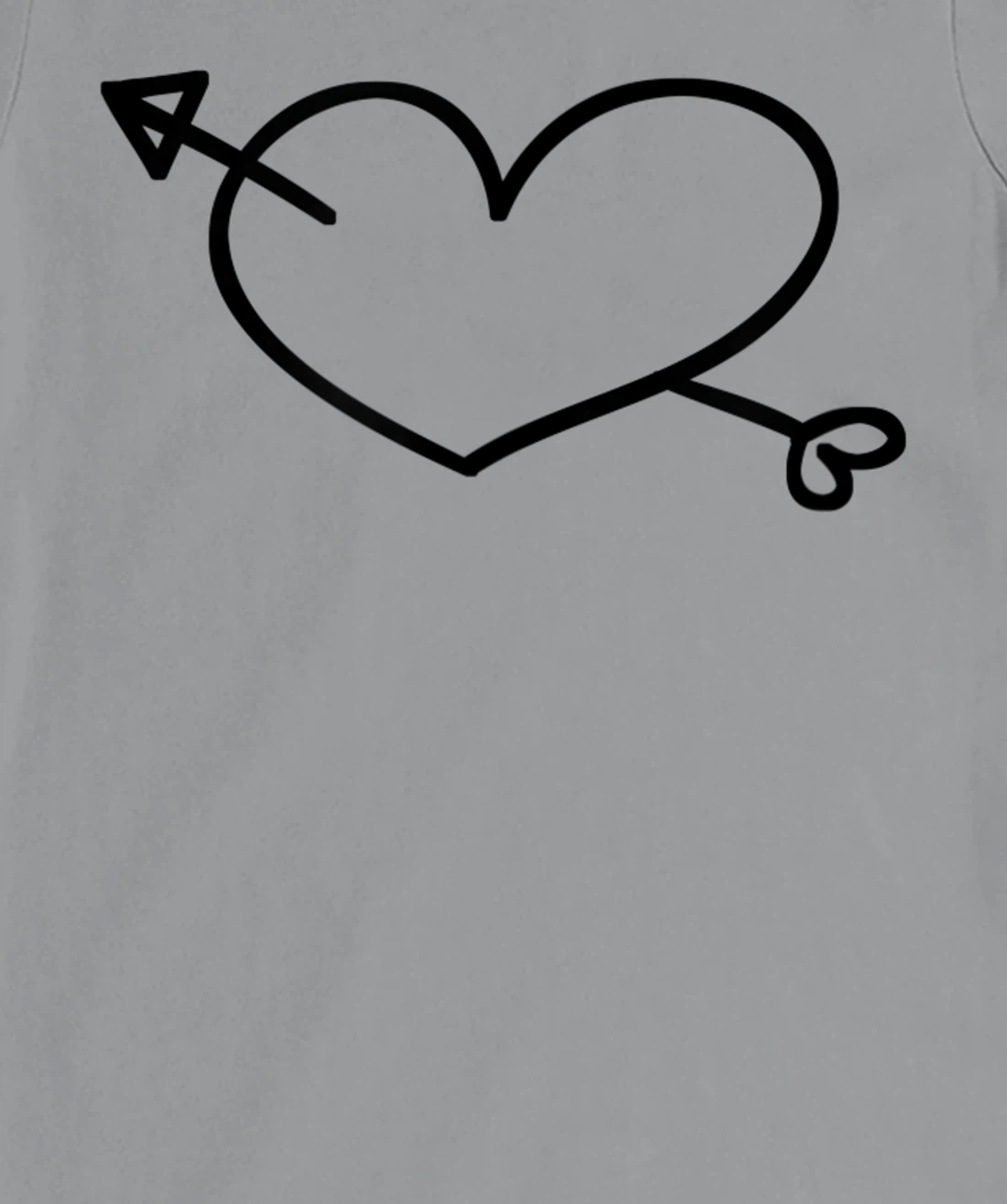 Womens Simple Heart and Arrow Valentine Sweetheart Design T-Shirt, Kid T-Shirt and Women T-Shirt