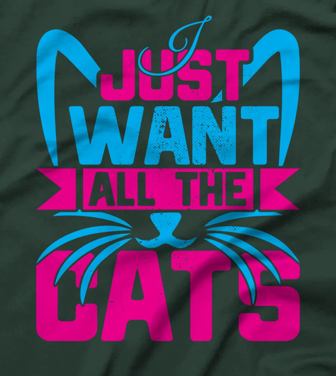 I Just Want All The Cats Funny Kitten Cat Lover Vintage T-Shirt