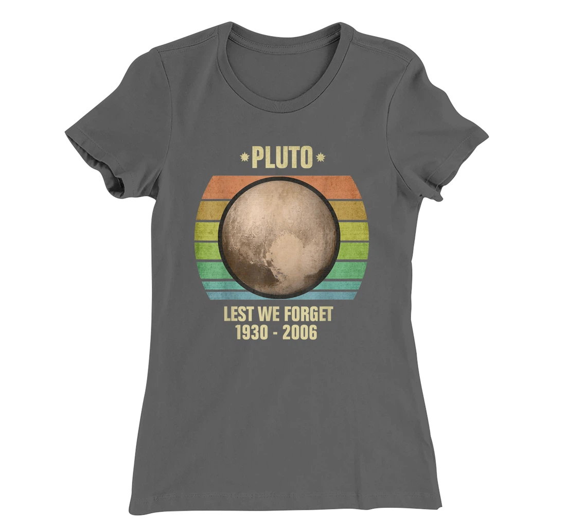 Lest We Forget Pluto Sunset Retro Tee. Science Space T-Shirt, Kid T-Shirt and Women T-Shirt