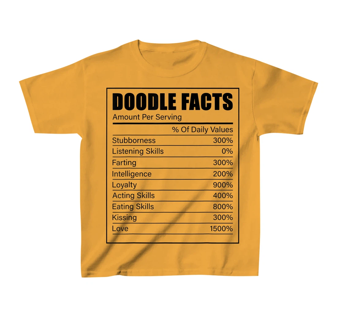 Golden Labradoodle Owner Doodle Facts Dog Lover Doodle T-Shirt, Kid T-Shirt and Women T-Shirt