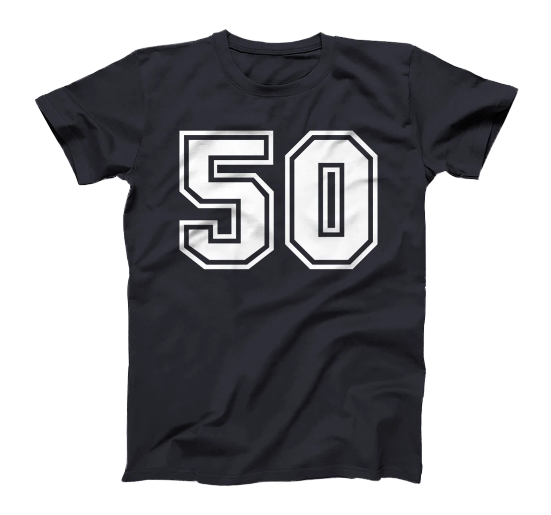 Number #50 Sports Jersey Lucky Favorite Number T-Shirt, Kid T-Shirt and Women T-Shirt