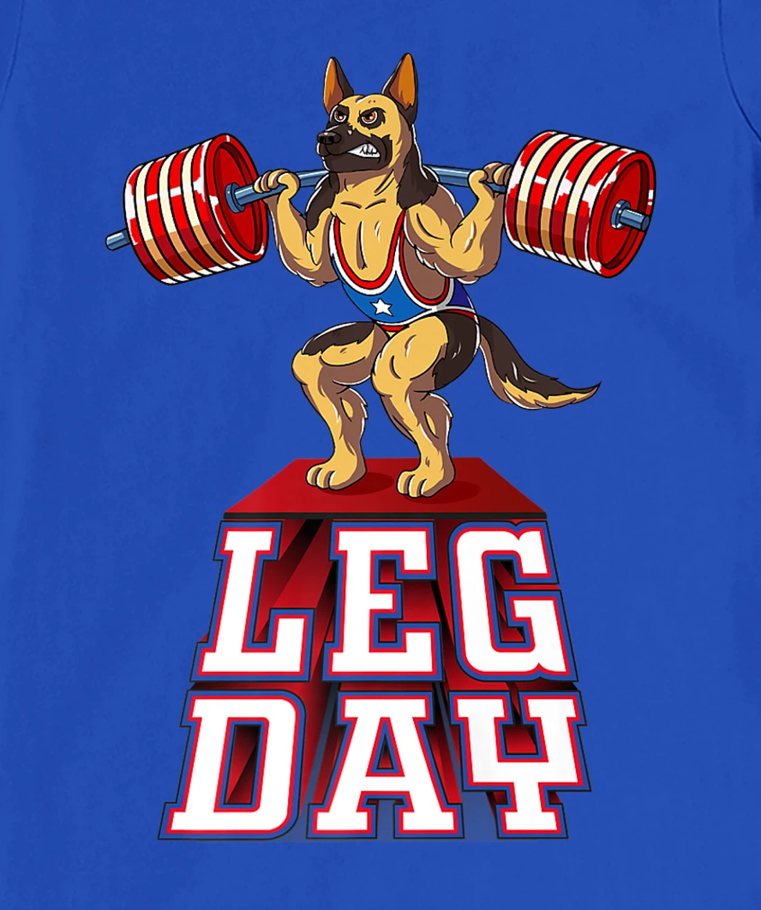 Leg Day german shepherd Weight Lifting Squat T-Shirt, Women T-Shirt