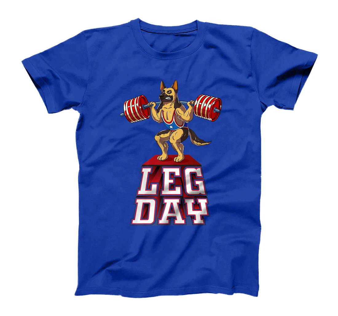 Leg Day german shepherd Weight Lifting Squat T-Shirt, Women T-Shirt