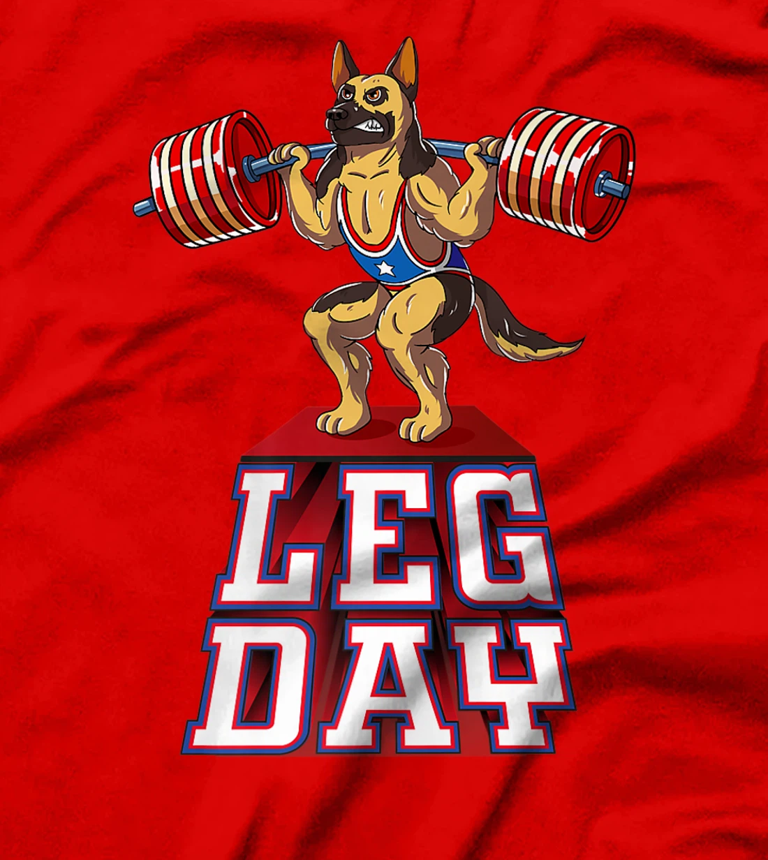 Leg Day german shepherd Weight Lifting Squat T-Shirt, Women T-Shirt