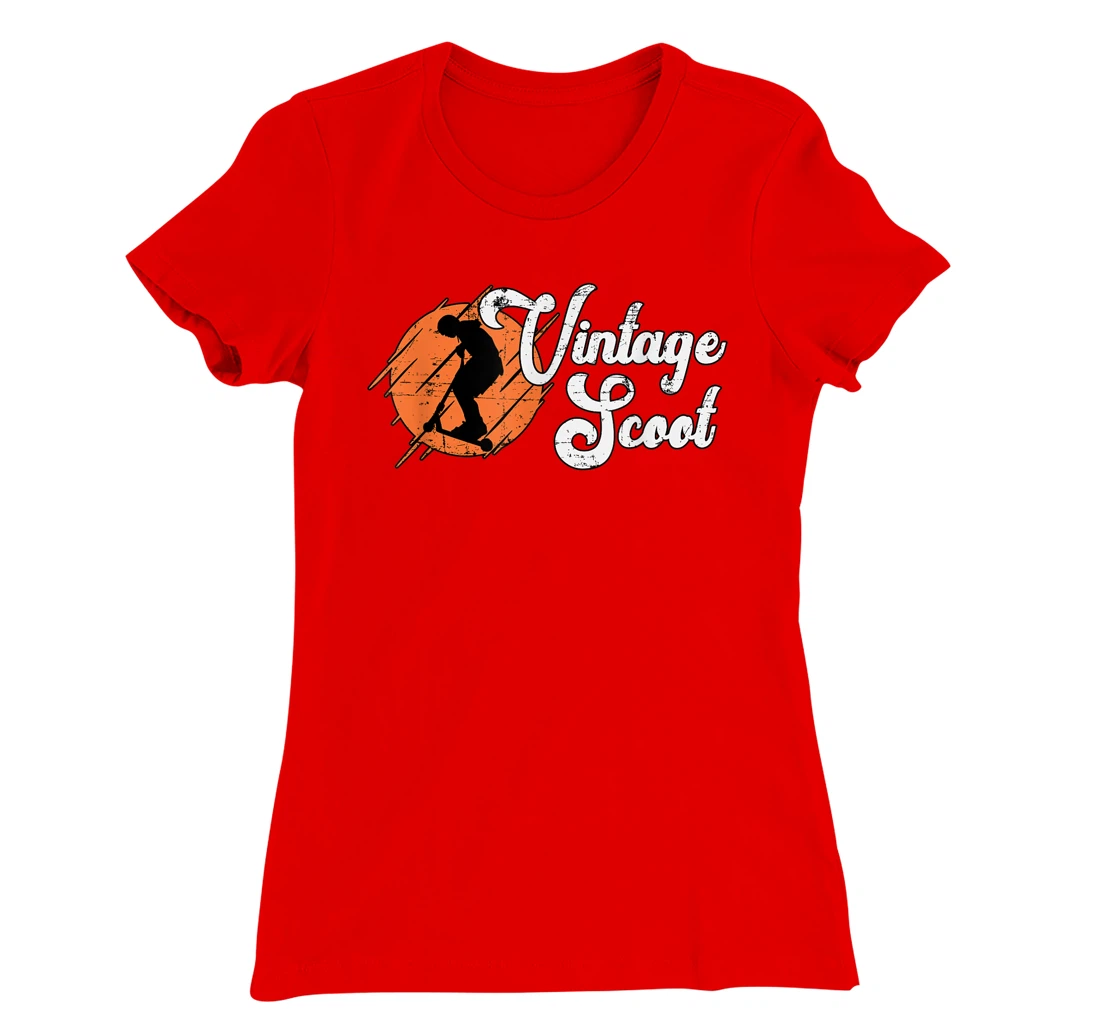 Vintage Scoot Skate Hall Vintage Retro Style Funny Scooter T-Shirt, Women T-Shirt