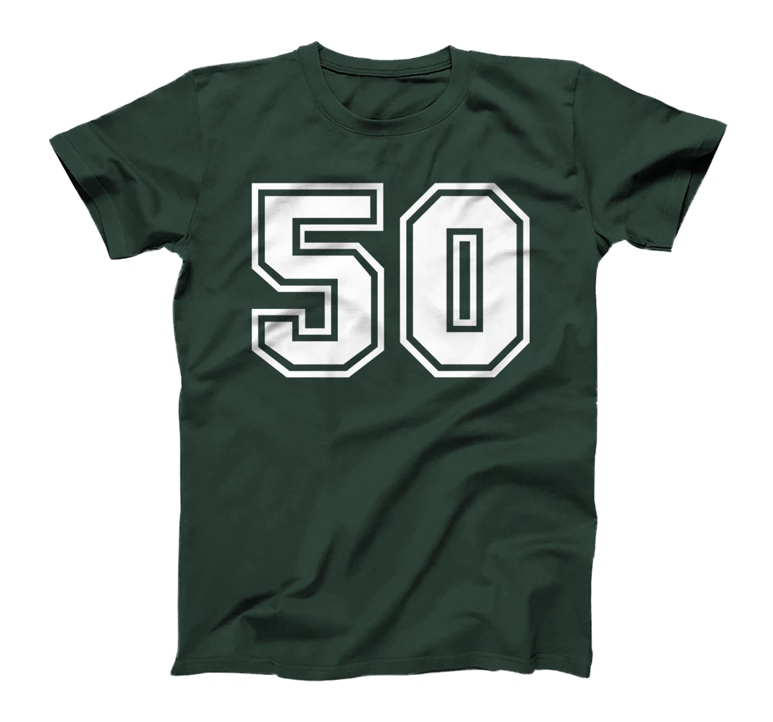 Number #50 Sports Jersey Lucky Favorite Number T-Shirt, Kid T-Shirt and Women T-Shirt