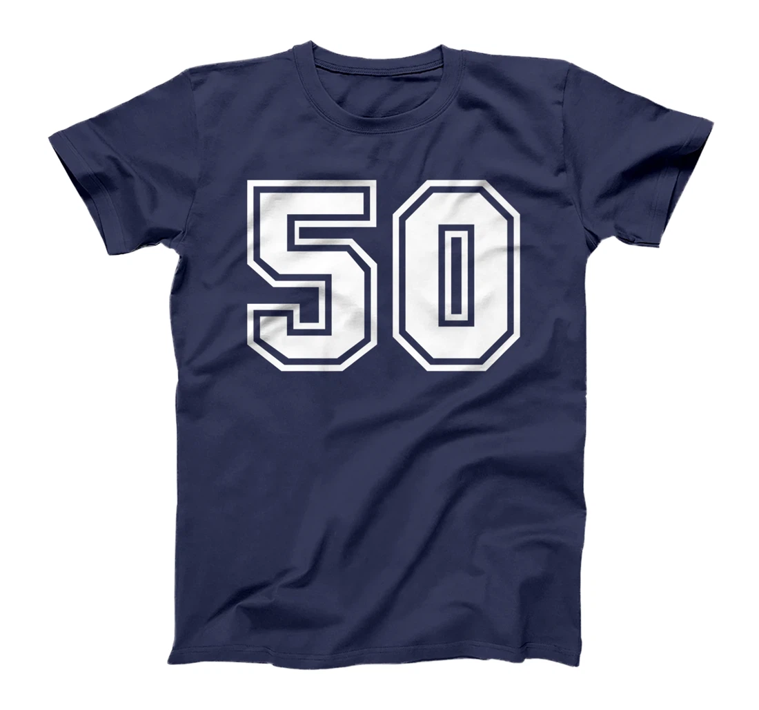 Number #50 Sports Jersey Lucky Favorite Number T-Shirt, Kid T-Shirt and Women T-Shirt