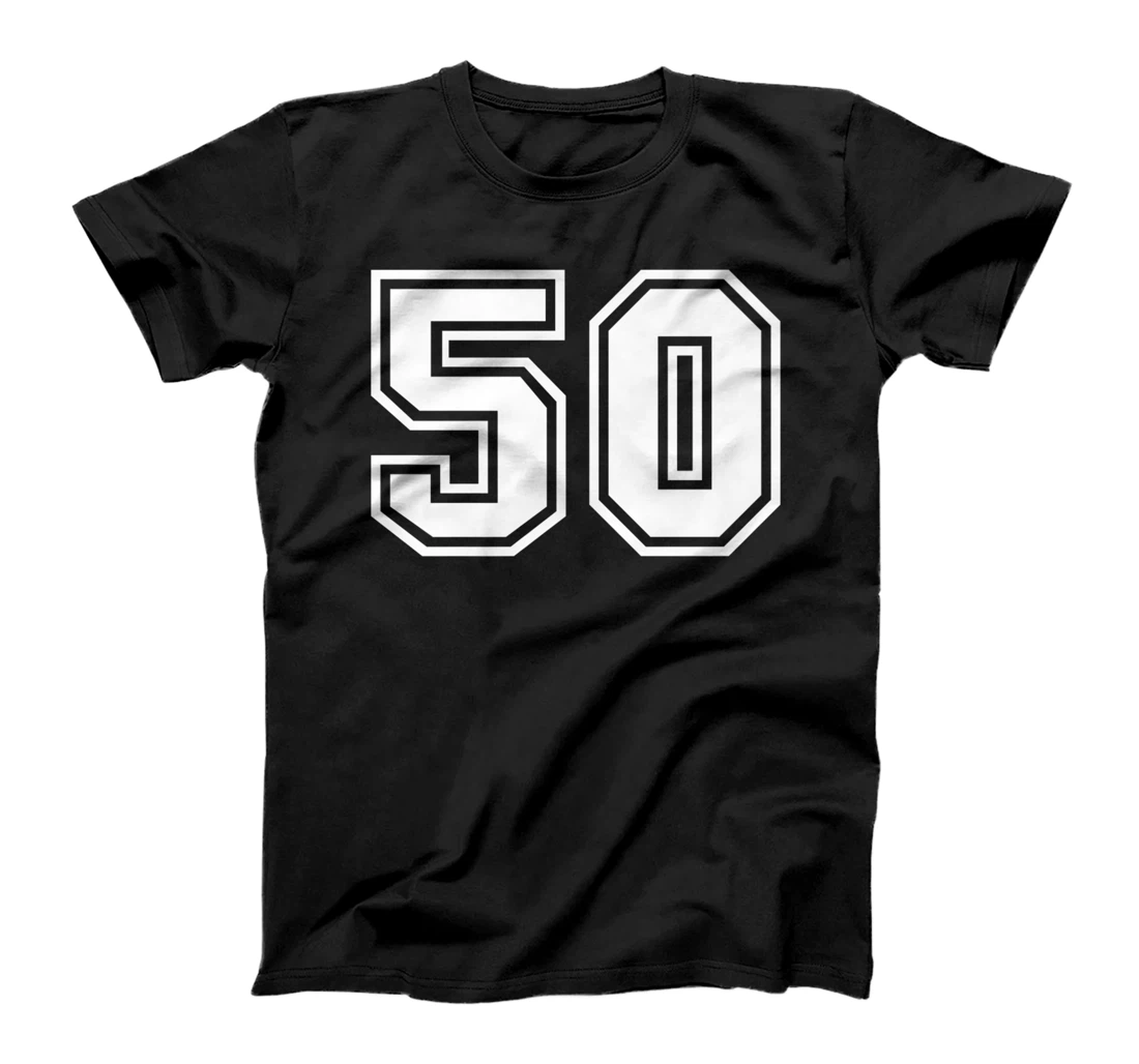Number #50 Sports Jersey Lucky Favorite Number T-Shirt, Kid T-Shirt and Women T-Shirt
