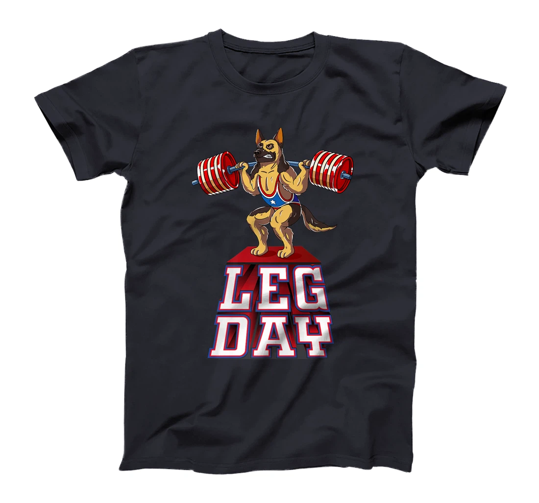 Leg Day german shepherd Weight Lifting Squat T-Shirt, Women T-Shirt