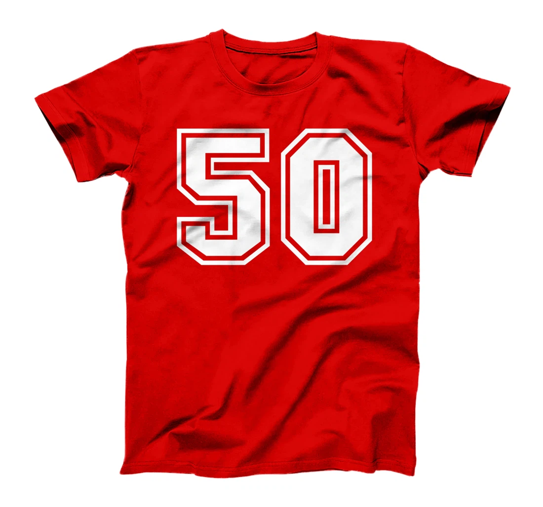 Number #50 Sports Jersey Lucky Favorite Number T-Shirt, Kid T-Shirt and Women T-Shirt