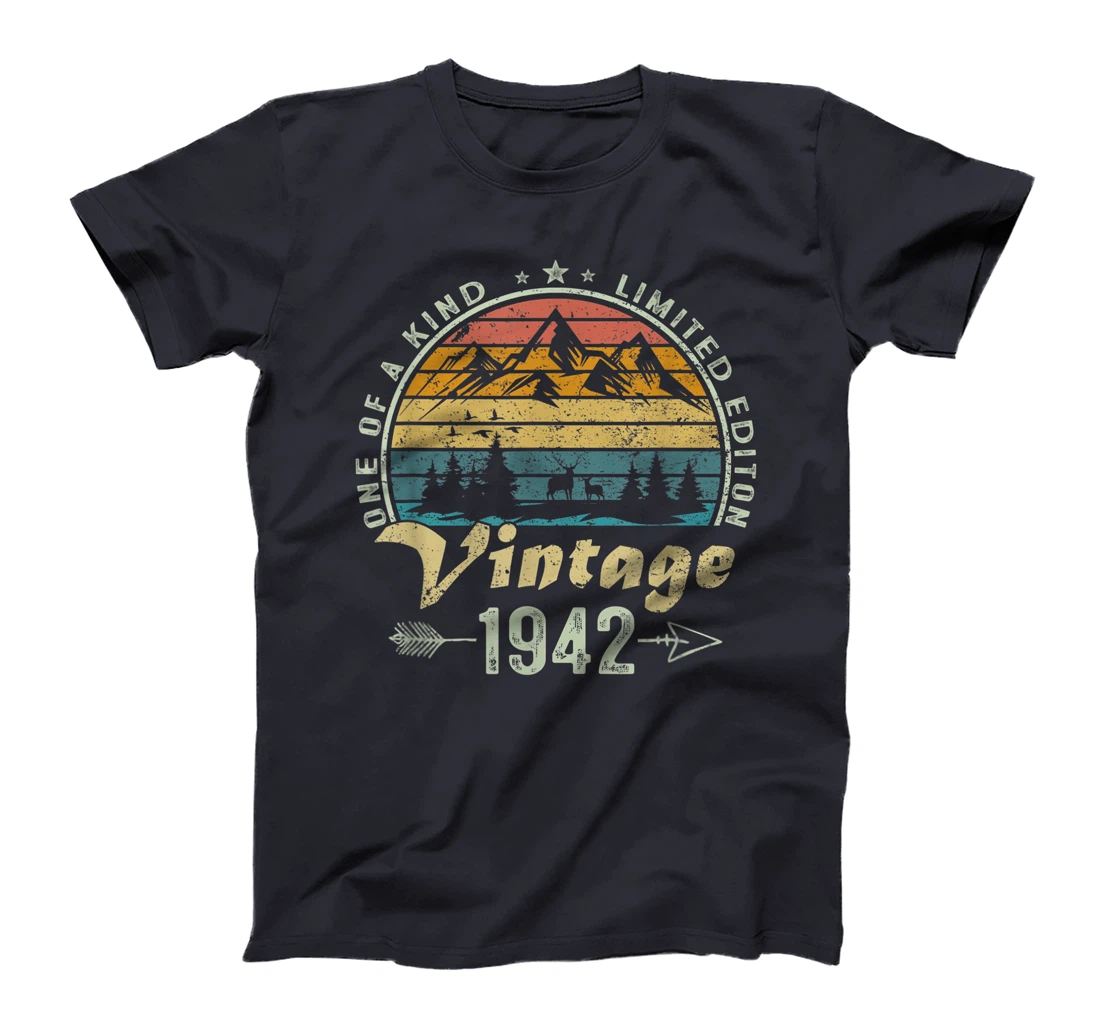 Vintage 1942 One Of Kind Limited Edition Deer Born 1942 BDay T-Shirt, Women T-Shirt
