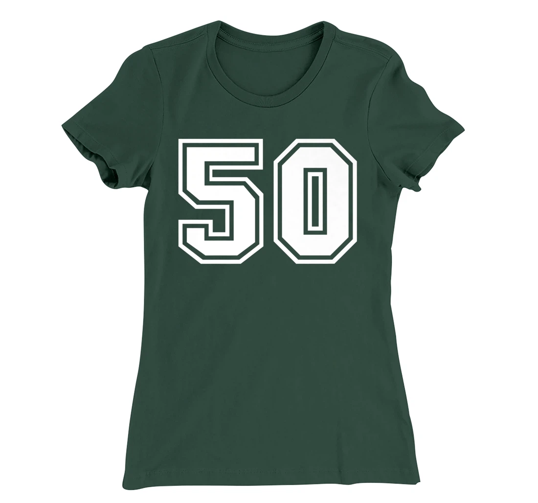 Number #50 Sports Jersey Lucky Favorite Number T-Shirt, Kid T-Shirt and Women T-Shirt