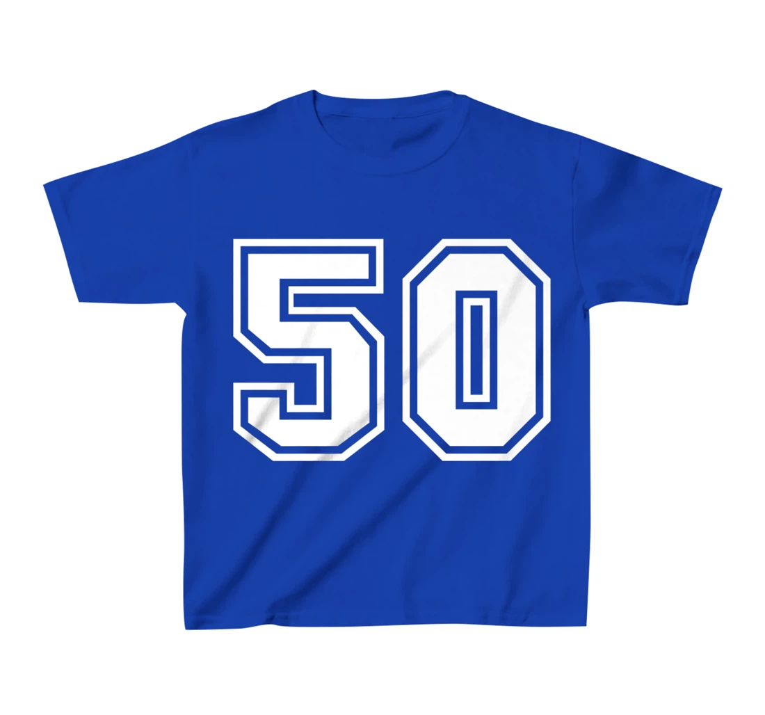 Number #50 Sports Jersey Lucky Favorite Number T-Shirt, Kid T-Shirt and Women T-Shirt