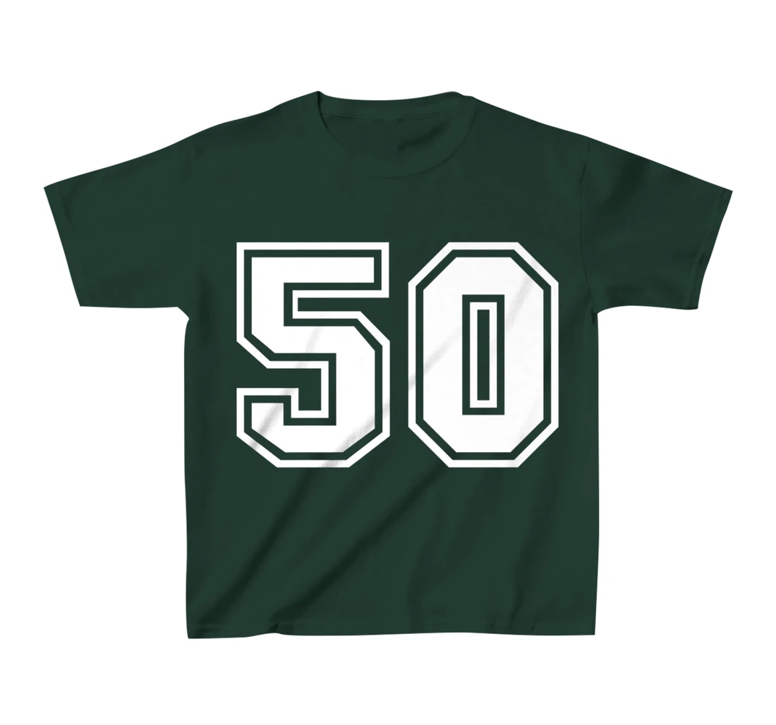 Number #50 Sports Jersey Lucky Favorite Number T-Shirt, Kid T-Shirt and Women T-Shirt
