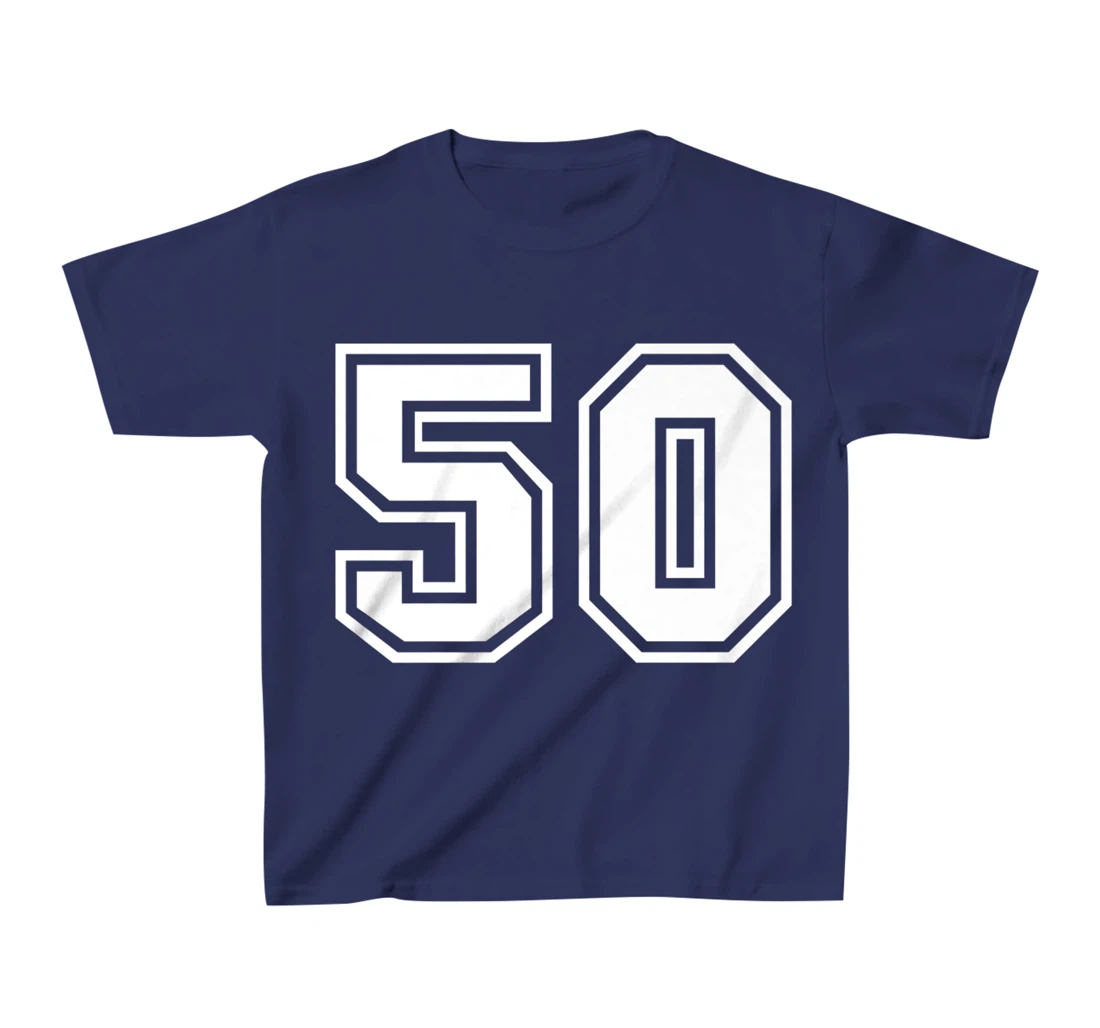 Number #50 Sports Jersey Lucky Favorite Number T-Shirt, Kid T-Shirt and Women T-Shirt
