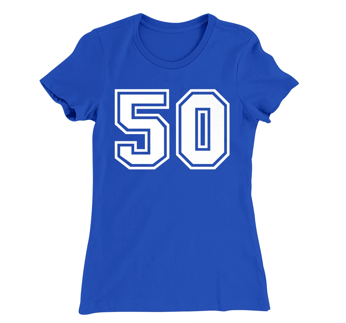 Number #50 Sports Jersey Lucky Favorite Number T-Shirt, Kid T-Shirt and Women T-Shirt
