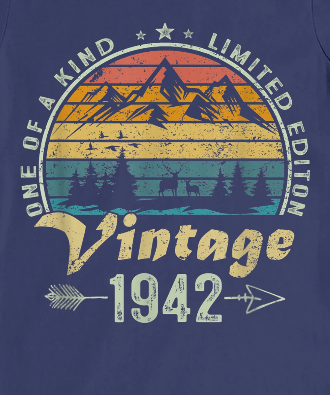 Vintage 1942 One Of Kind Limited Edition Deer Born 1942 BDay T-Shirt, Women T-Shirt