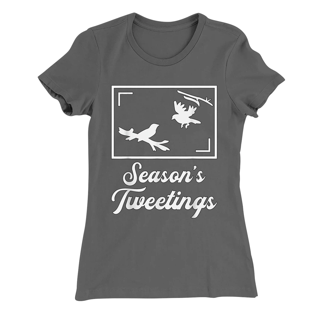 Season's Tweetings Watch Birds Retro Vintage Bird Watcher T-Shirt, Women T-Shirt