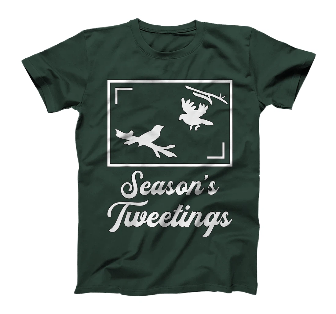 Season's Tweetings Watch Birds Retro Vintage Bird Watcher T-Shirt, Women T-Shirt