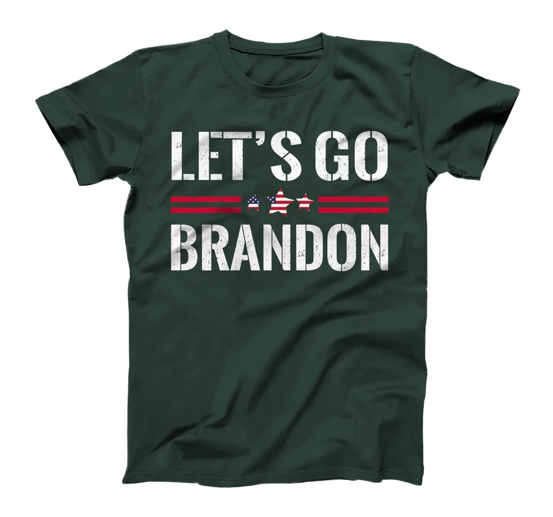 Let's Go Brandon Funny Conservative US Flag Impeach 46 T-Shirt