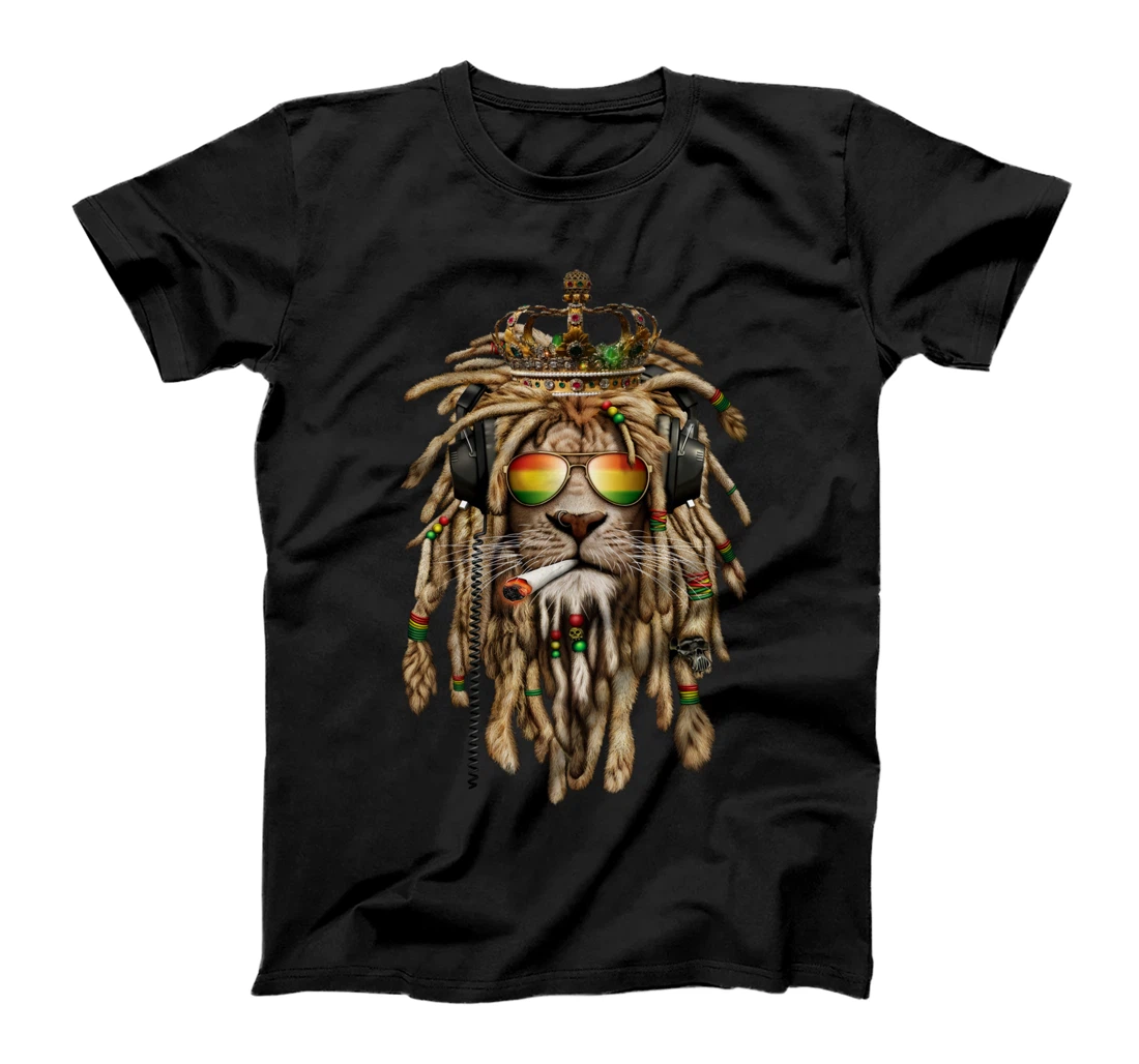 Rastafarian clothing and Reggae apparel with Reggae Lion T-Shirt