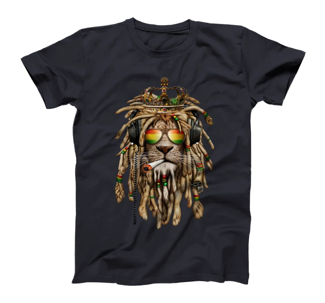 Rastafarian clothing and Reggae apparel with Reggae Lion T-Shirt
