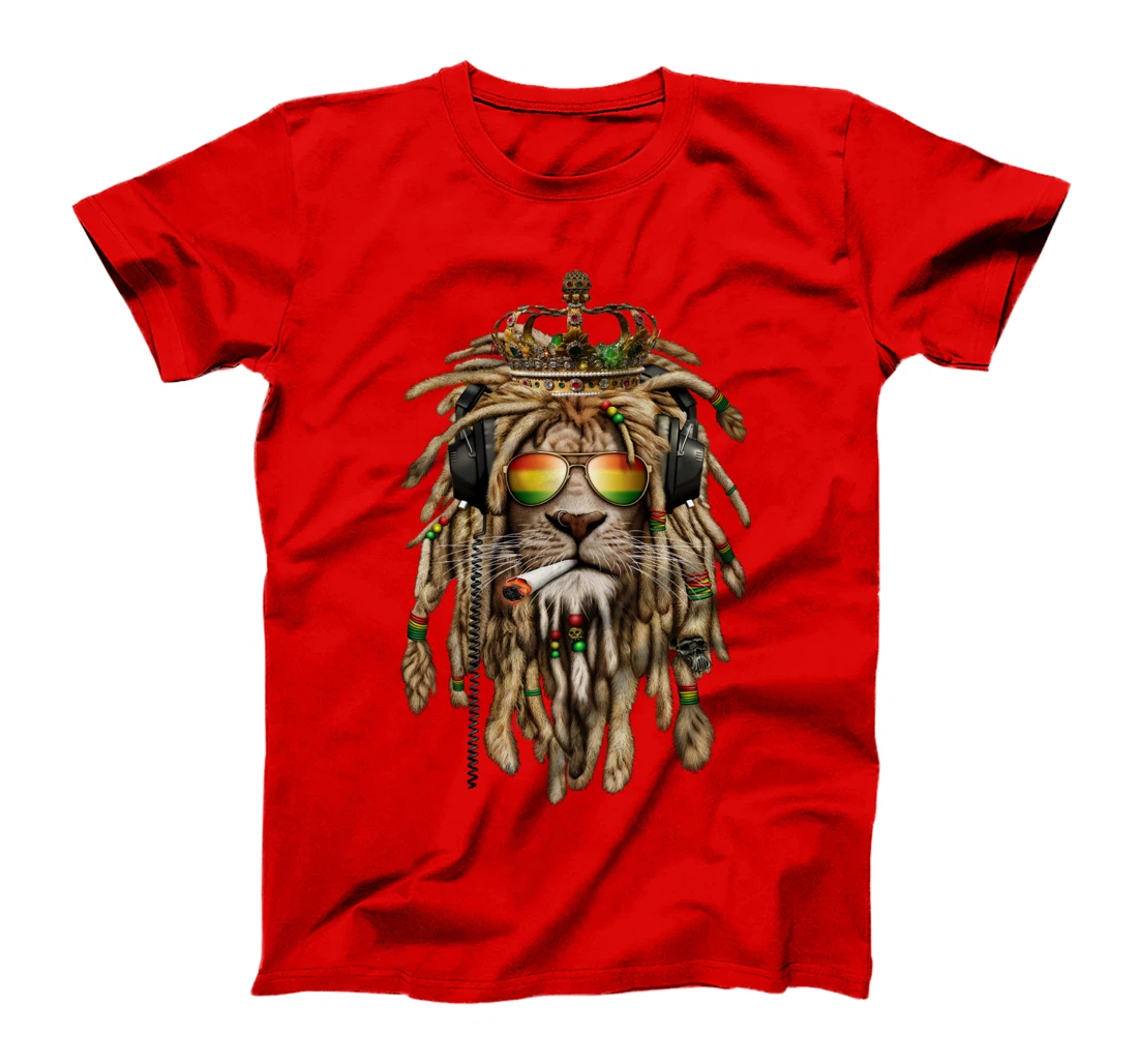 Rastafarian clothing and Reggae apparel with Reggae Lion T-Shirt