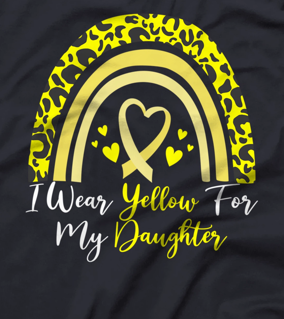 I Wear Yellow For My Daughter Spina Bifida Awareness Month T-Shirt