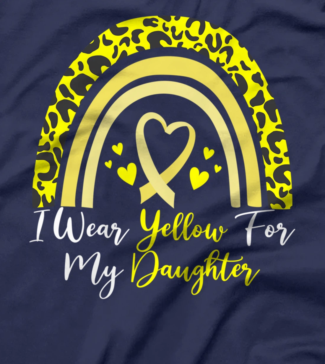 I Wear Yellow For My Daughter Spina Bifida Awareness Month T-Shirt