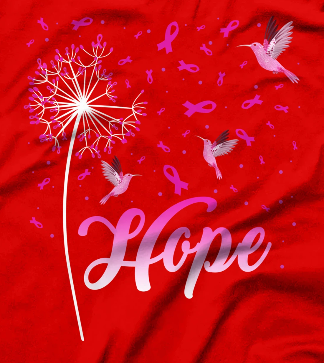 Hope Breast Cancer Awareness Hummingbird Breast Cancer month T-Shirt
