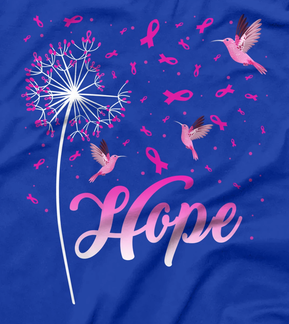 Hope Breast Cancer Awareness Hummingbird Breast Cancer month T-Shirt