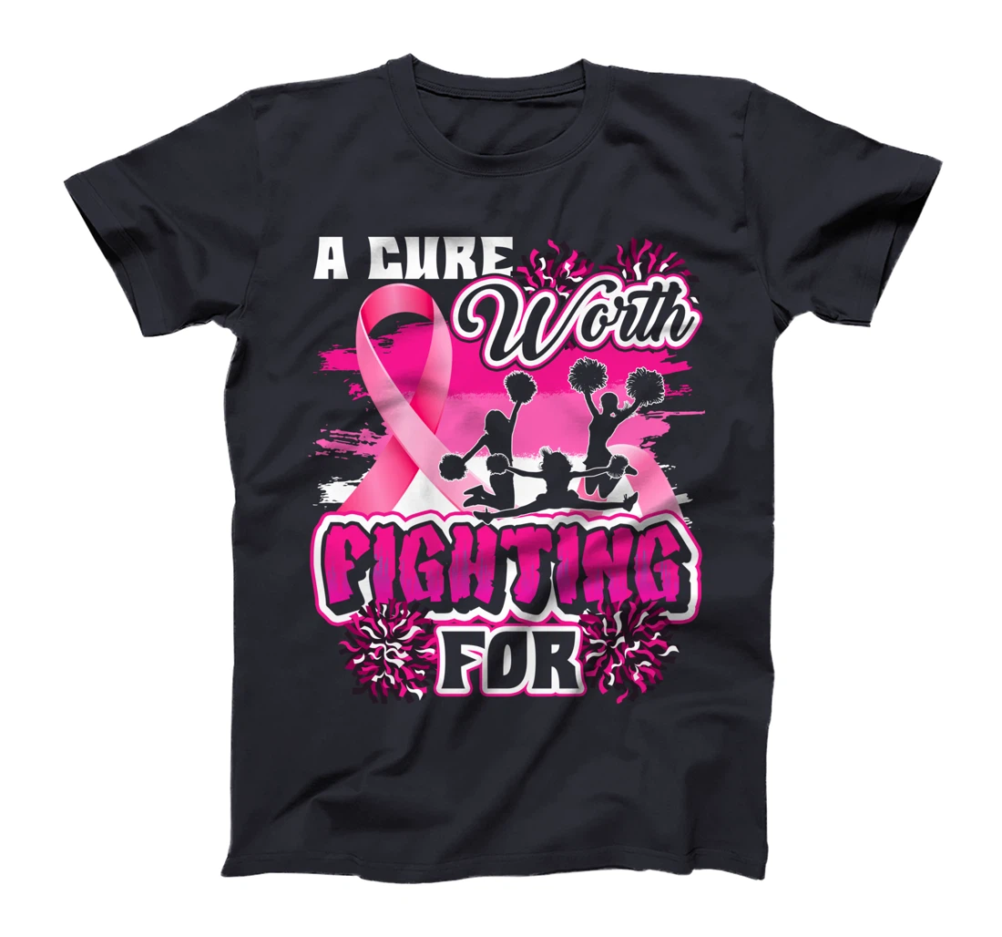 Cheer Breast Cancer Pink Ribbon Cheerleading T-Shirt