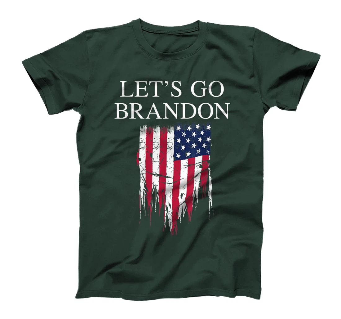 Let’s Go Brandon Conservative USA Flag Funny T-Shirt