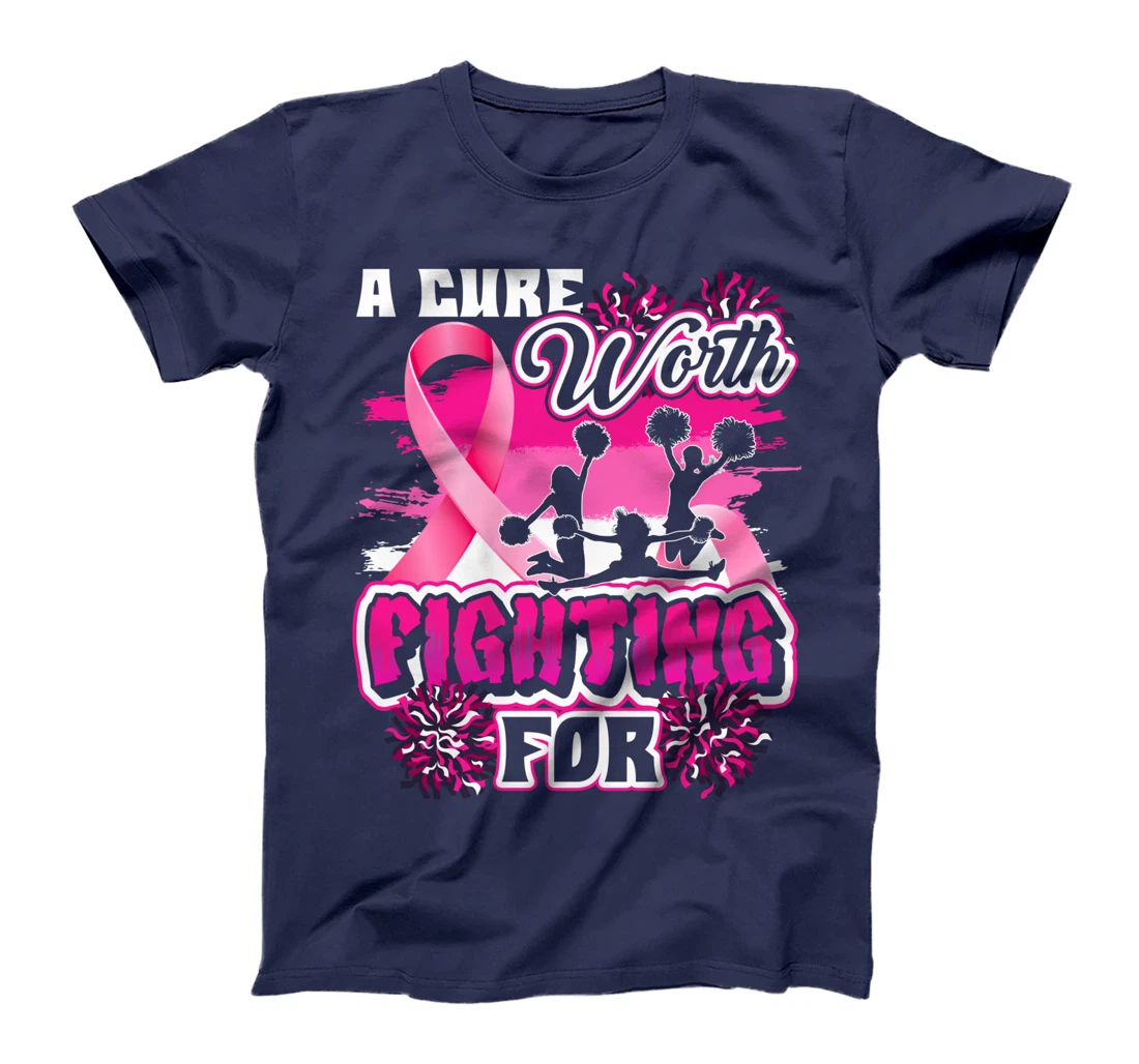 Cheer Breast Cancer Pink Ribbon Cheerleading T-Shirt