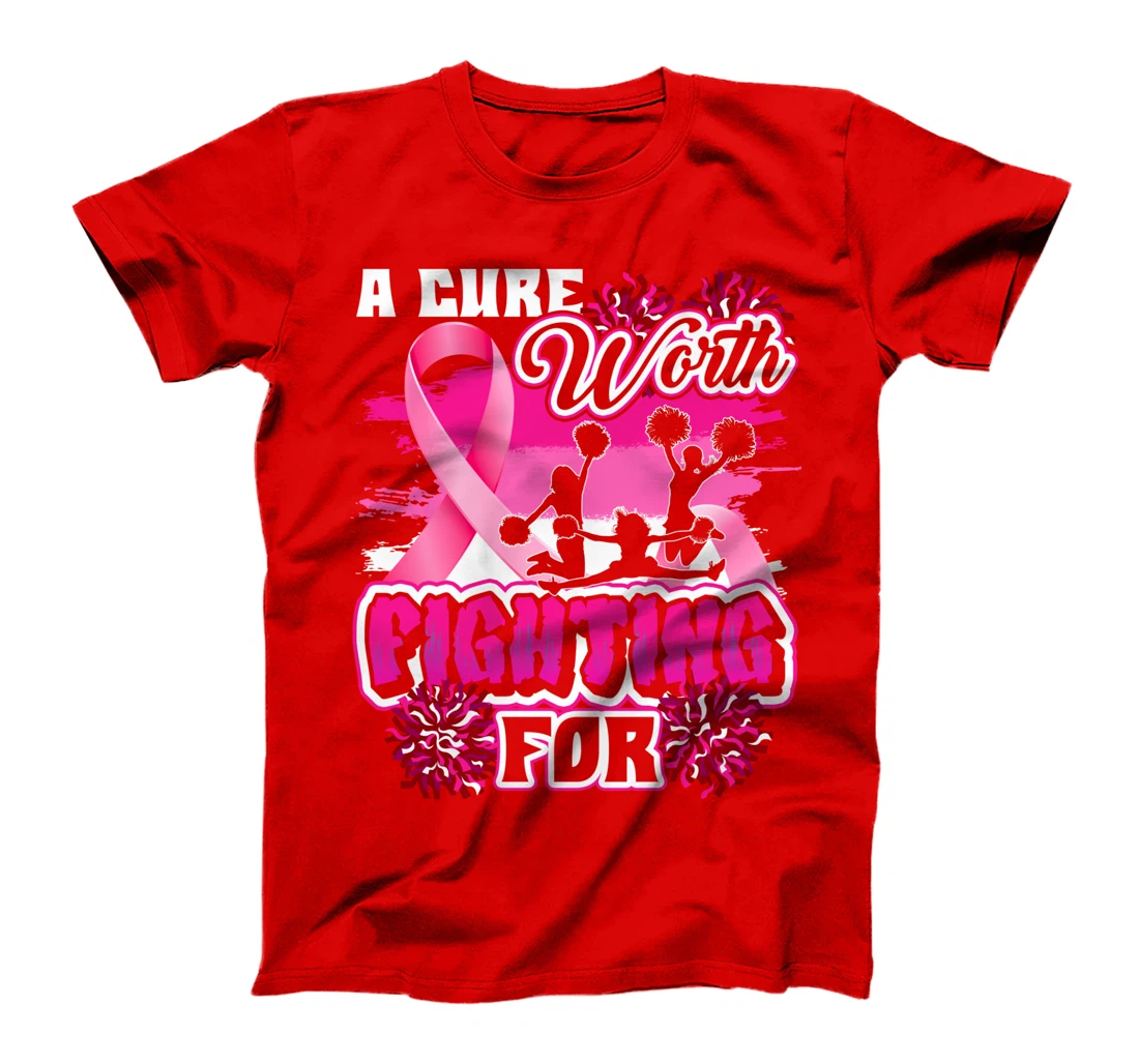 Cheer Breast Cancer Pink Ribbon Cheerleading T-Shirt