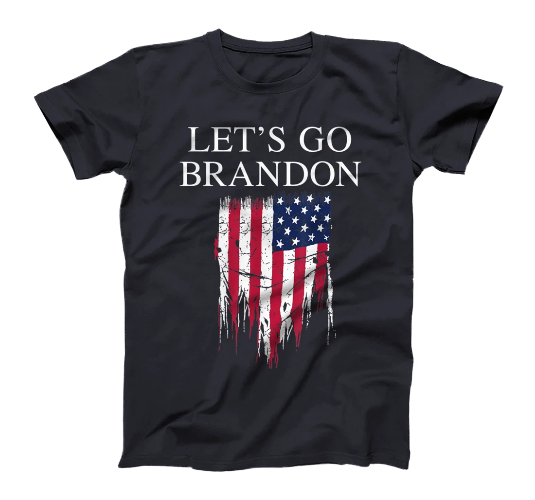 Let’s Go Brandon Conservative USA Flag Funny T-Shirt