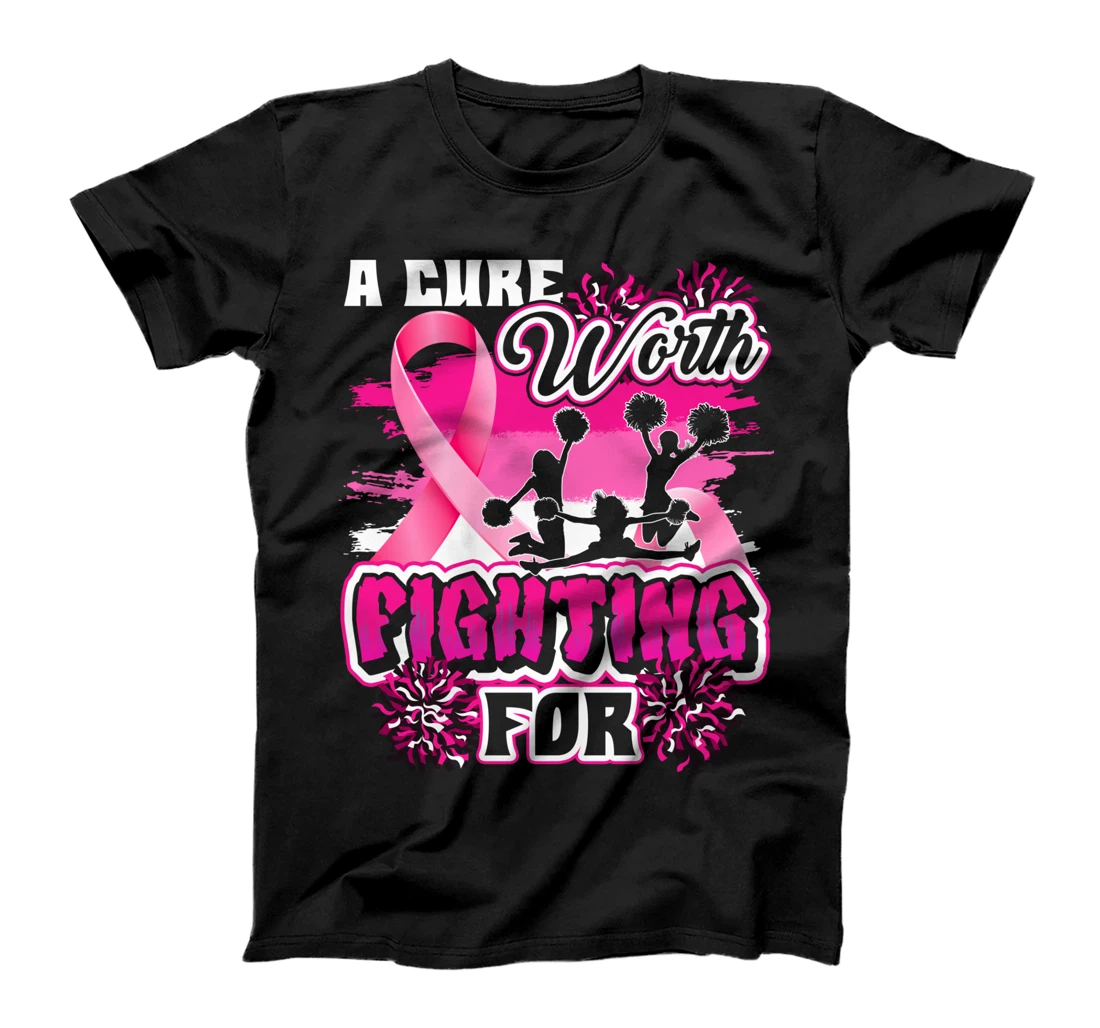 Cheer Breast Cancer Pink Ribbon Cheerleading T-Shirt