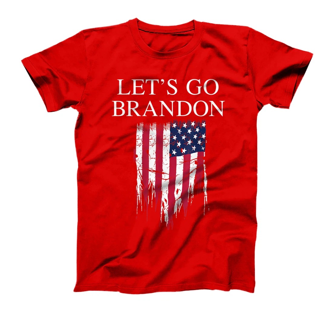 Let’s Go Brandon Conservative USA Flag Funny T-Shirt