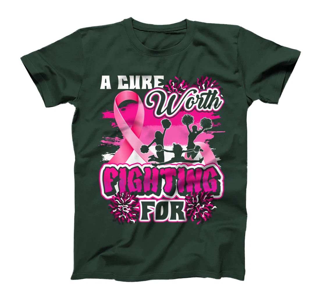 Cheer Breast Cancer Pink Ribbon Cheerleading T-Shirt