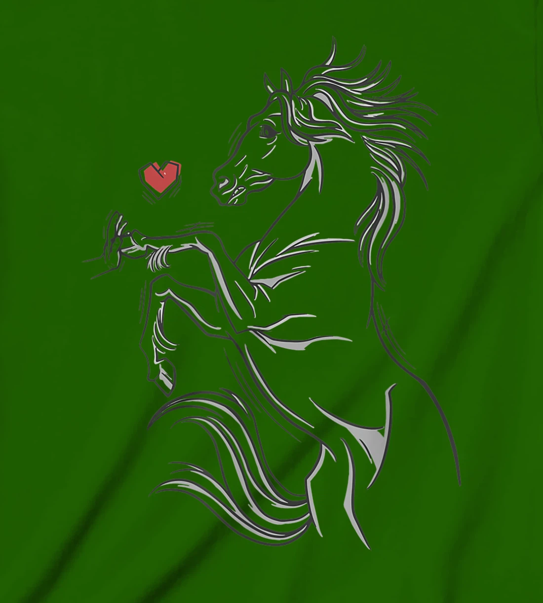 Womens Heart Girls Hand and Horse Touching Silhouette Riding Gift T-Shirt, Kid T-Shirt and Women T-Shirt