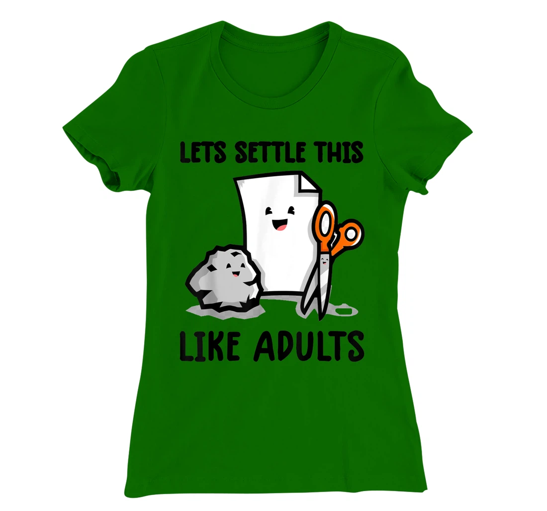 Womens lets settle this like adults shirt rock paper scissors funny T-Shirt, Kid T-Shirt and Women T-Shirt