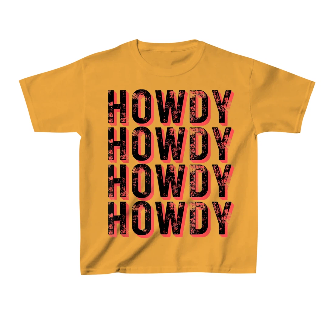 Vintage Howdy Rodeo Funny Western Country Southern Cowgirl T-Shirt, Kid T-Shirt and Women T-Shirt